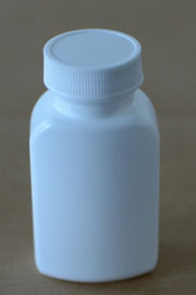 मेडिकल पिल्स / टैबलेट पैकेजिंग के लिए छोटा वर्ग प्लास्टिक की बोतलें सफेद रंग