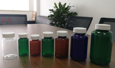 राउंड 250ml हेल्थकेयर पीईटी दवा की बोतलें ग्रीन / ब्राउन / प्राकृतिक रंग